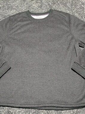 BC Clothing Co. Charcoal Waffle Knit Sherpa Lined Fleece Hvy Sweatshirt Mens XXL